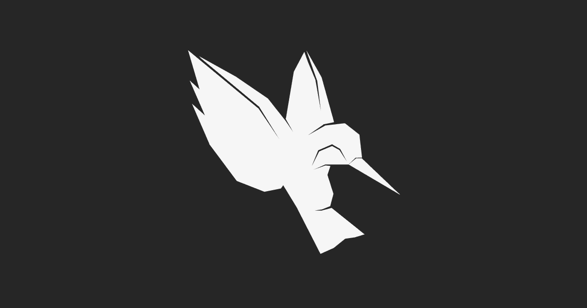 white hummingbird on black background